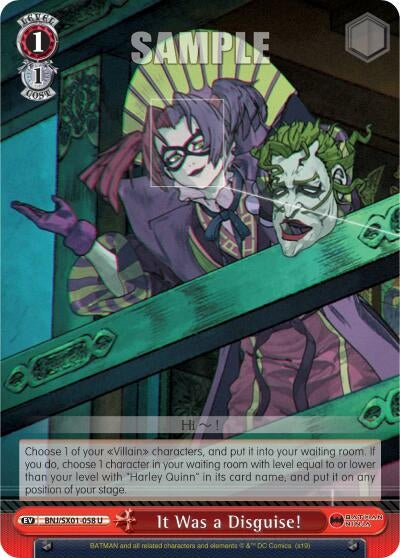It Was a Disguise! (1058) [BNJ/SX0] - Weiss Schwarz Single