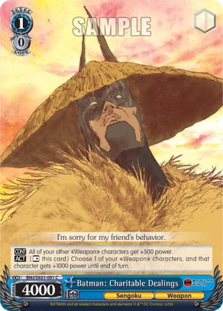 Batman: Charitable Dealings (1091) [BNJ/SX0] - Weiss Schwarz Single