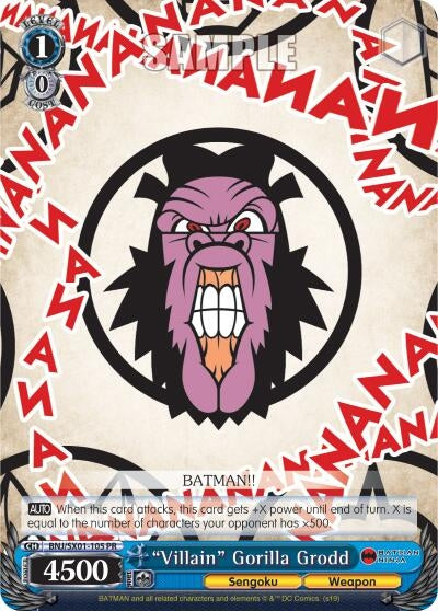 ’Villain’ Gorilla Grodd (1105) [BNJ/SX0] - Weiss Schwarz Single