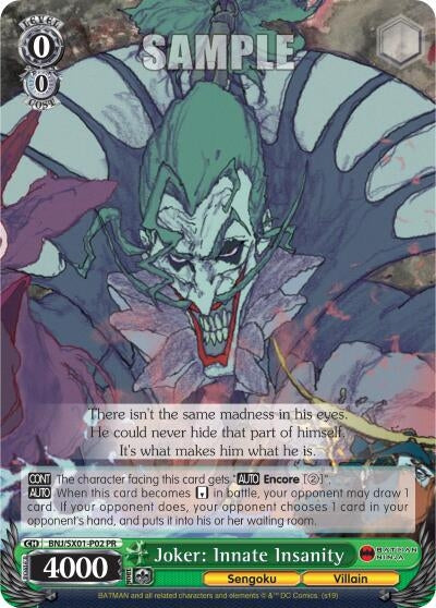 Joker: Innate Insanity (102) [BNJ/SX0] - Weiss Schwarz Single