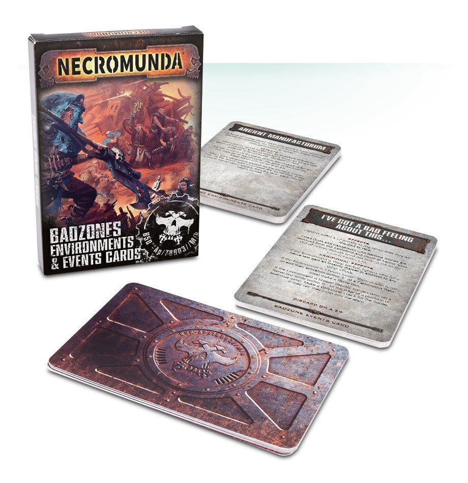 Necromunda: Badzones Environments and Events Cards [ACCS] - Warhammer Game Accessories Sealed