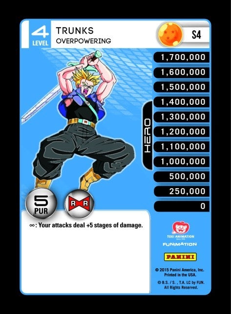 Trunks - Overpowering (4) [EVO] - Dragon Ball Z TCG Single