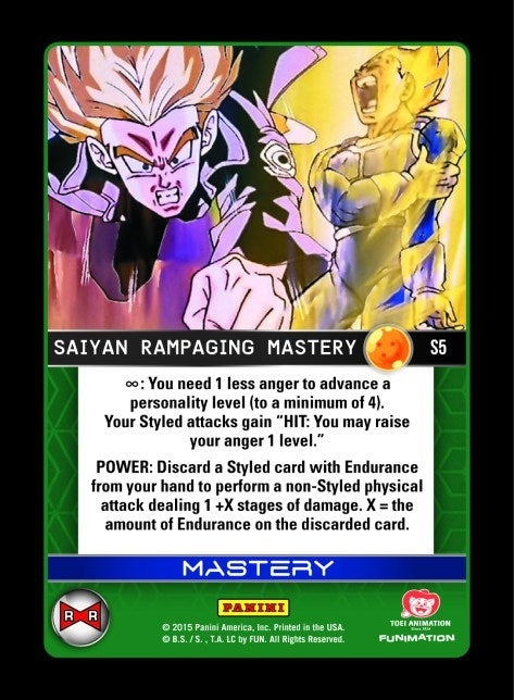 Saiyan Rampaging Mastery (5) [EVO] - Dragon Ball Z TCG Single