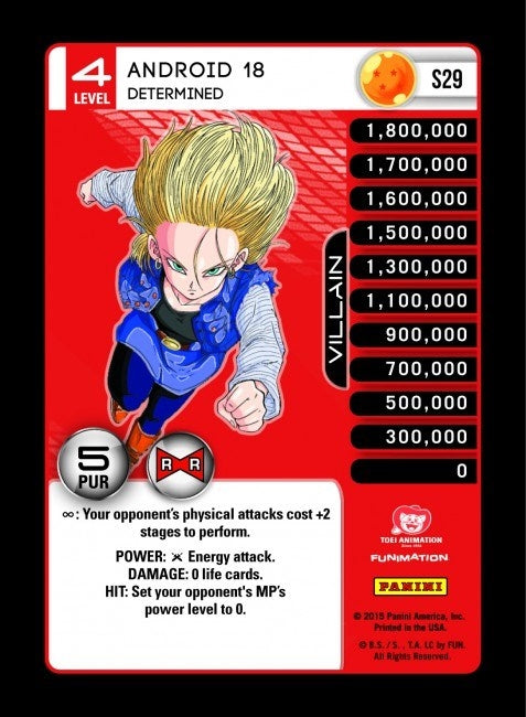 Android 18 - Determined (29) [EVO] - Dragon Ball Z TCG Single