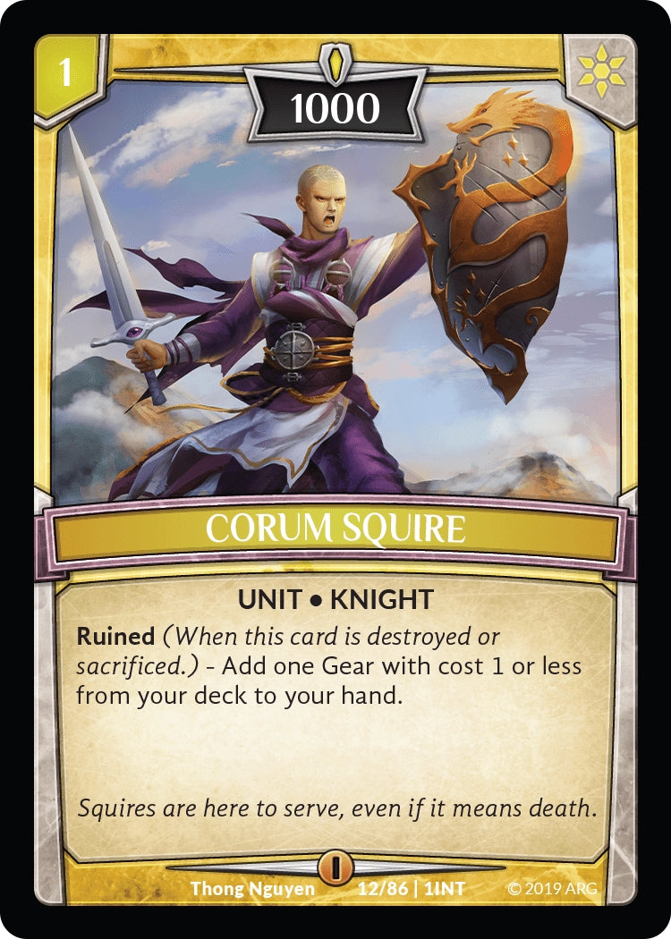 Corum Squire (12) [INT] - Argent Saga TCG Single