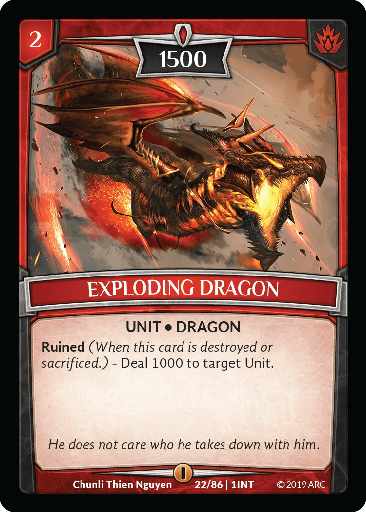 Exploding Dragon (22) [INT] - Argent Saga TCG Single