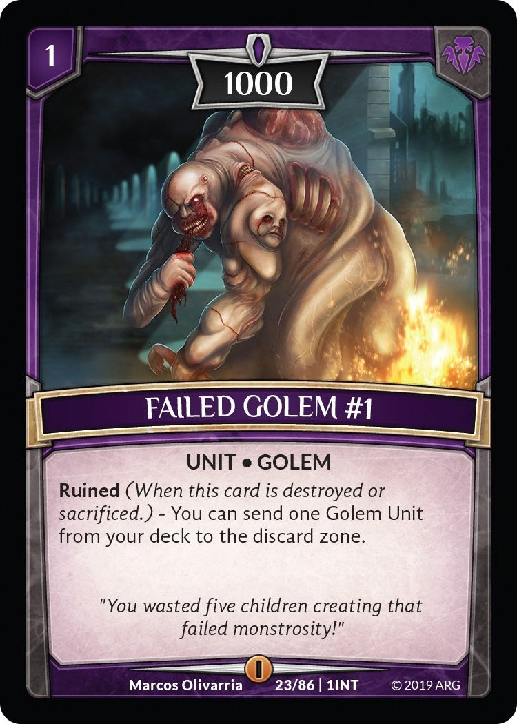 Failed Golem #1 (23) [INT] - Argent Saga TCG Single