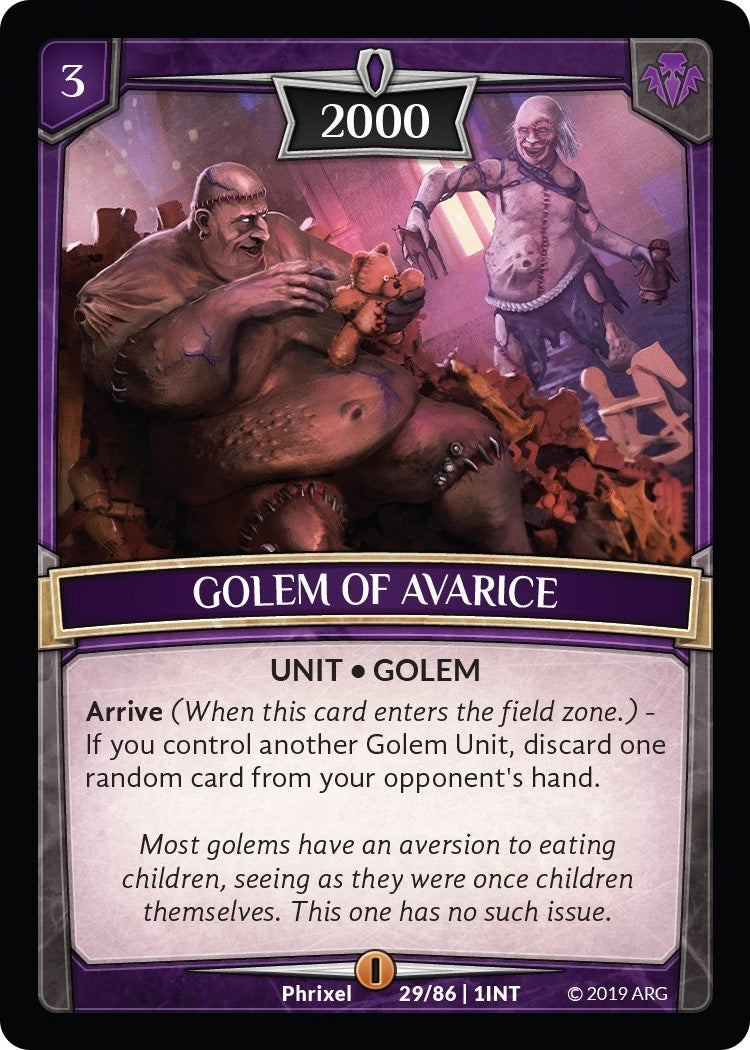Golem of Avarice (29) [INT] - Argent Saga TCG Single