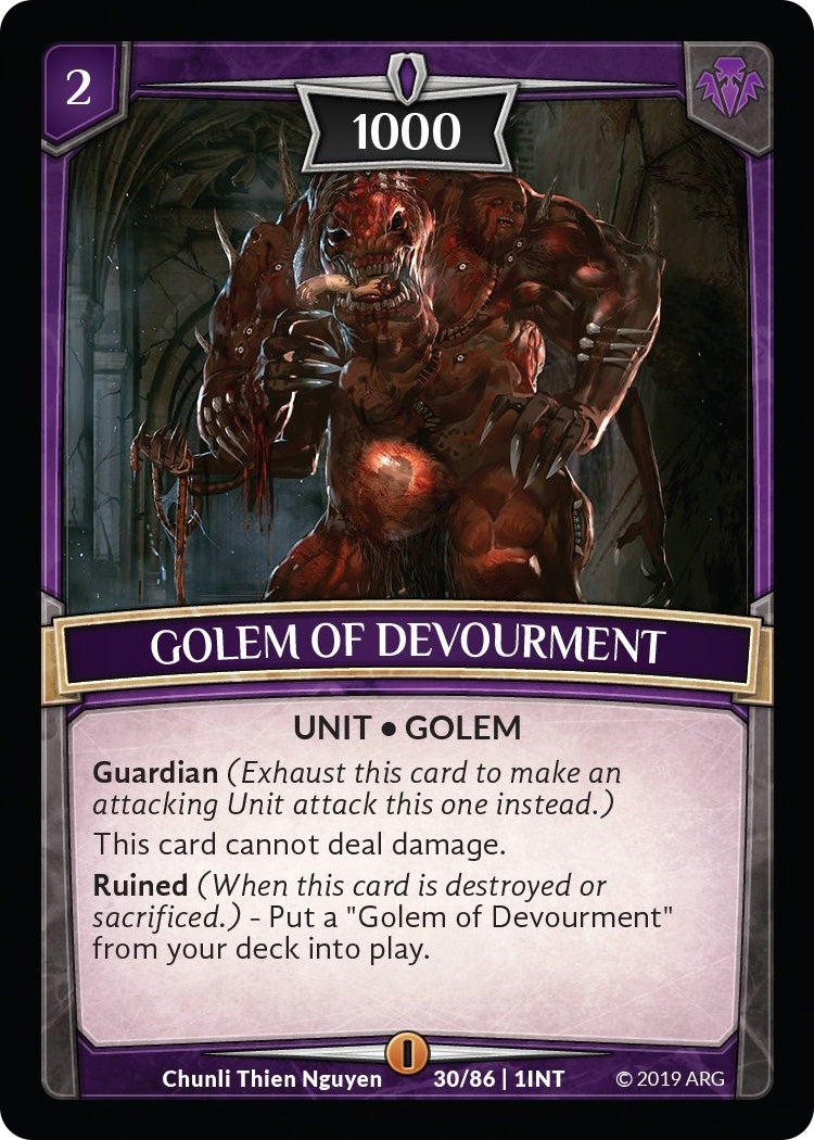 Golem of Devourment (30) [INT] - Argent Saga TCG Single