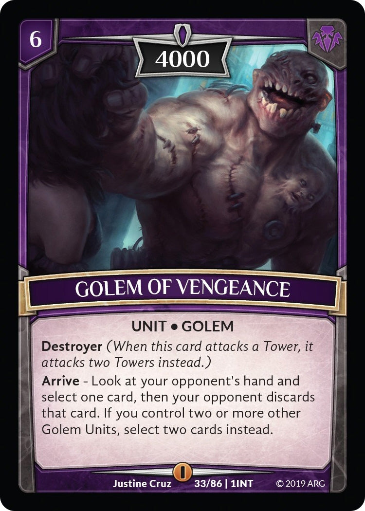 Golem of Vengeance (33) [INT] - Argent Saga TCG Single