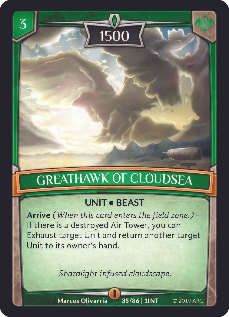 Greathawk of Cloudsea (35) [INT] - Argent Saga TCG Single