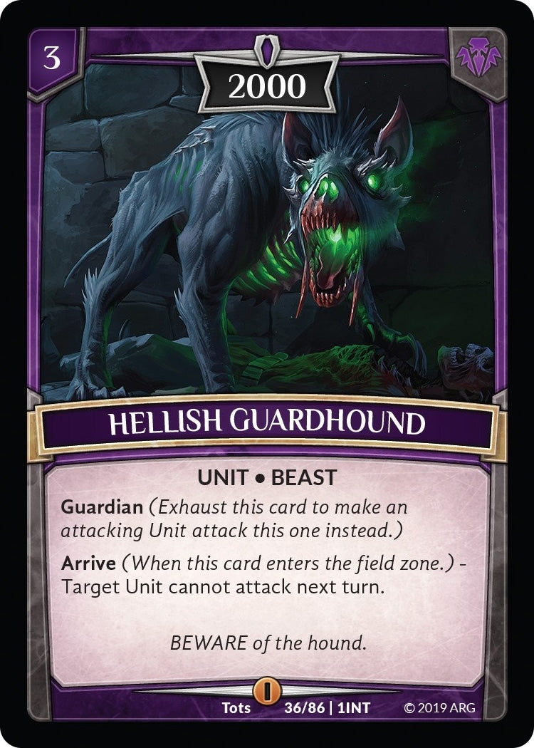 Hellish Guardhound (36) [INT] - Argent Saga TCG Single