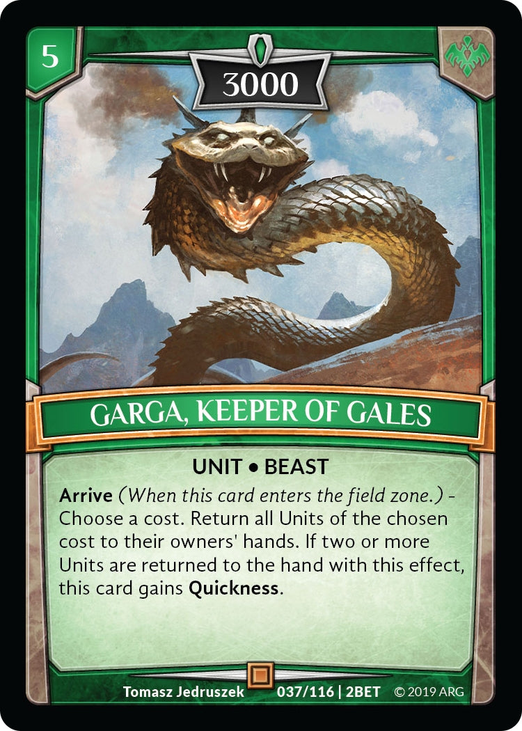 Garga Keeper of Gales (37) [BET] - Argent Saga TCG Single