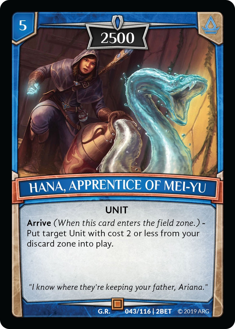 Hana Apprentice of Mei-Yu (43) [BET] - Argent Saga TCG Single
