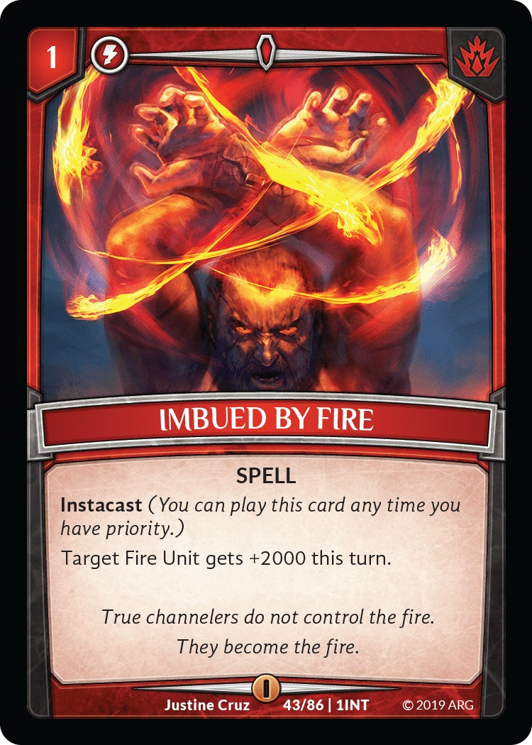 Imbued by Fire (43) [INT] - Argent Saga TCG Single