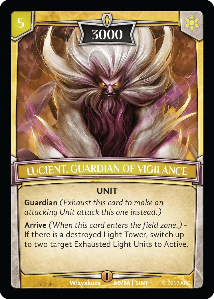 Lucient Guardian of Vigilance (50) [INT] - Argent Saga TCG Single