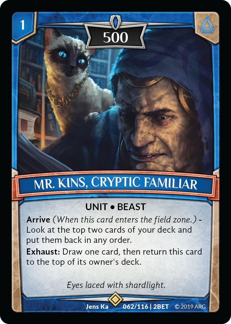 Mr. Kins Cryptic Familiar (62) [BET] - Argent Saga TCG Single