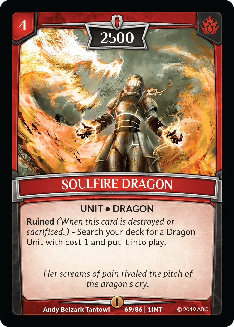 Soulfire Dragon (69) [INT] - Argent Saga TCG Single