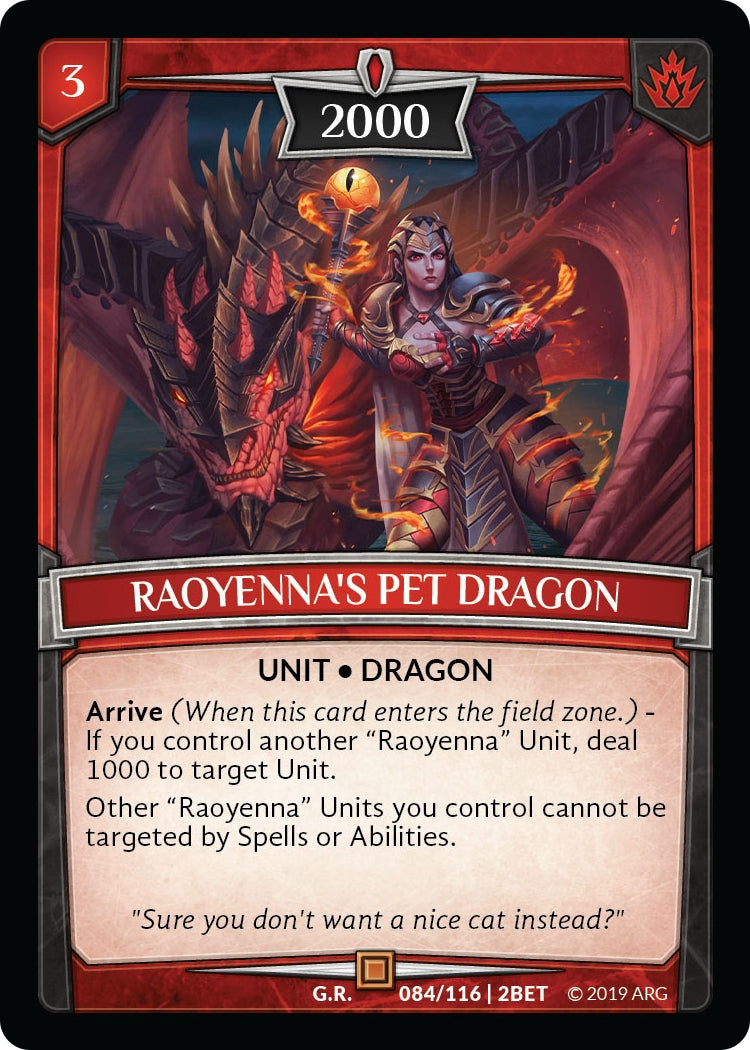 Raoyenna’s Pet Dragon (84) [BET] - Argent Saga TCG Single