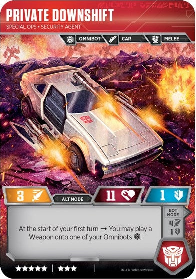 Private Downshift - Special Ops Security Agent (203) [TP] - Transformers TCG Single