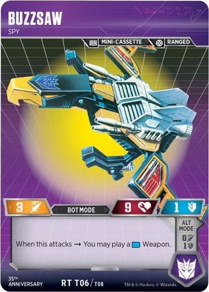 Buzzsaw - Spy (608) [BvS35] - Transformers TCG Single
