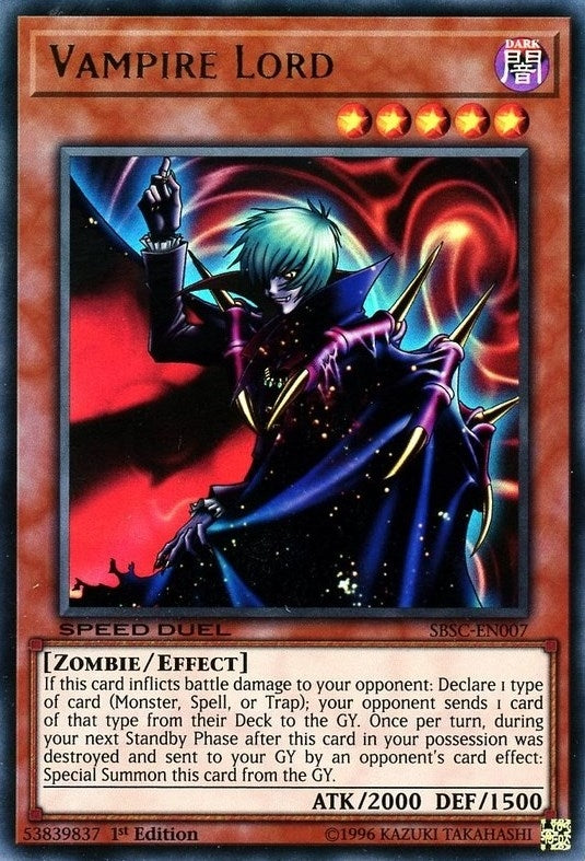 Vampire Lord (7) (SBSC) - YuGiOh Single