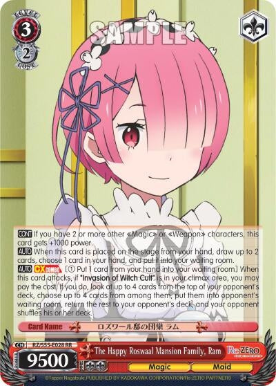 The Happy Roswaal Mansion Family Ram (55028) [RZ/S55] - Weiss Schwarz Single