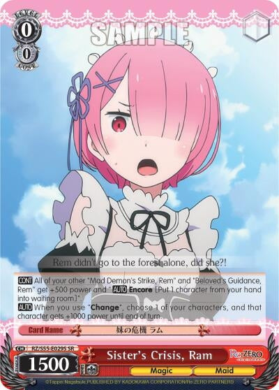 Sister’s Crisis Ram (SR) (55029) [RZ/S55] - Weiss Schwarz Single