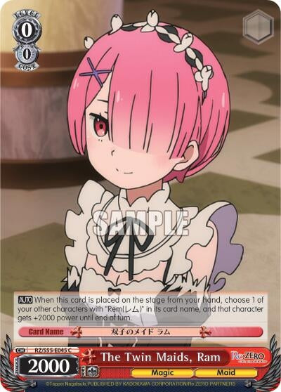 The Twin Maids Ram (55045) [RZ/S55] - Weiss Schwarz Single