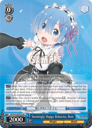 Seemingly Happy Behavior Rem (SR) (55057) [RZ/S55] - Weiss Schwarz Single