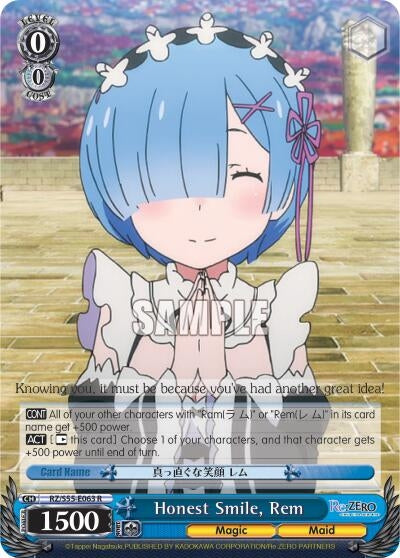 Honest Smile Rem (55063) [RZ/S55] - Weiss Schwarz Single
