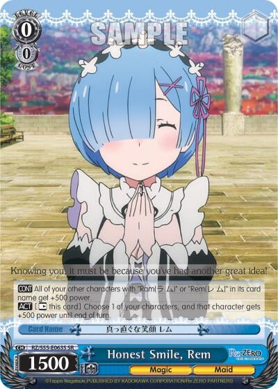 Honest Smile Rem (SR) (55063) [RZ/S55] - Weiss Schwarz Single