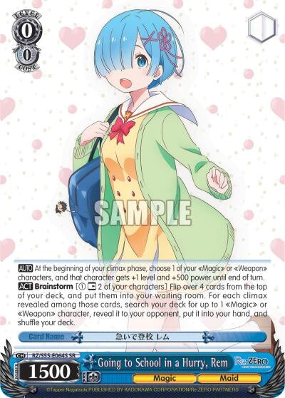 Going to School in a Hurry Rem (SR) (55064) [RZ/S55] - Weiss Schwarz Single