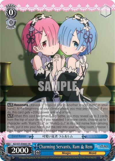 Charming Servants Ram & Rem (SR) (55066) [RZ/S55] - Weiss Schwarz Single