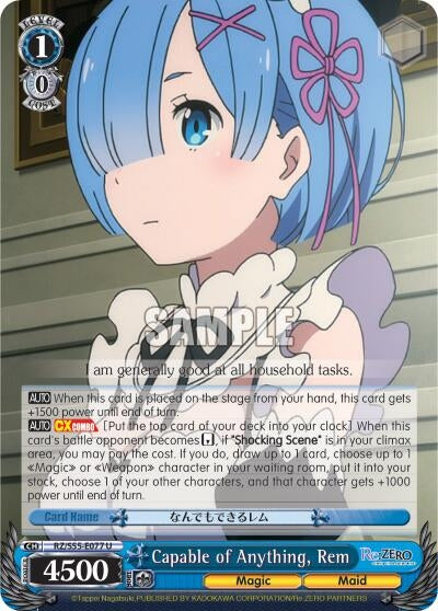 Capable of Anything Rem (55077) [RZ/S55] - Weiss Schwarz Single
