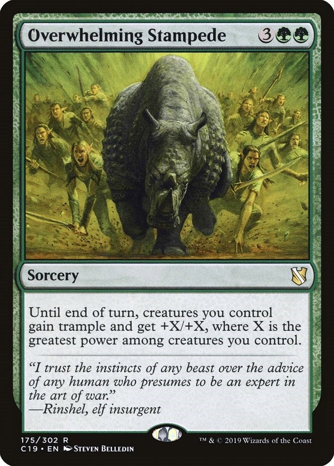 Overwhelming Stampede (175) [C19] - MTG Single