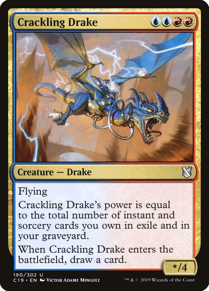 Crackling Drake (190) [C19] - MTG Single
