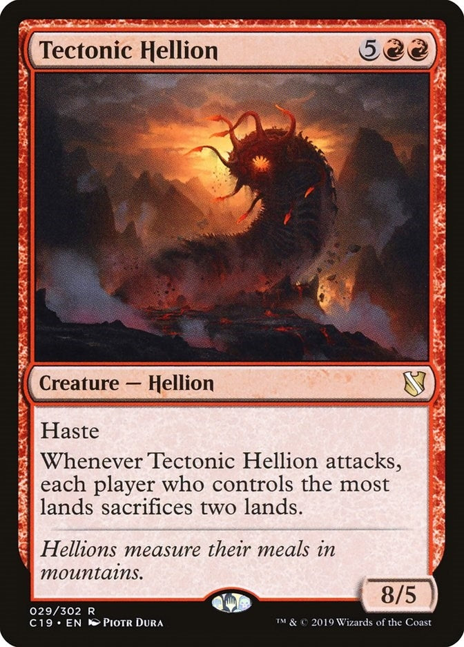 Tectonic Hellion (29) [C19] - MTG Single