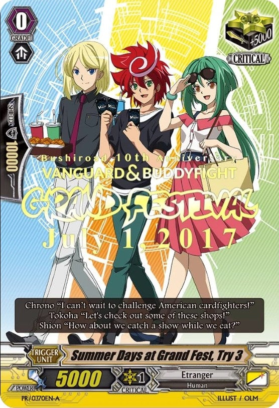 Summer Days at Grand Fest Try 3 (A) (370) [PR] - Cardfight Vanguard Single