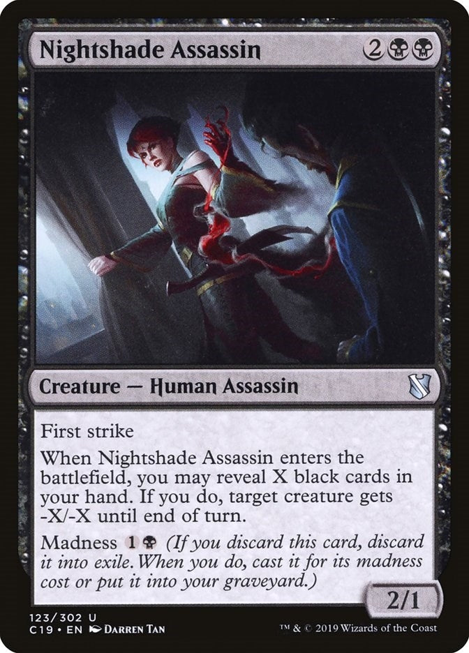 Nightshade Assassin (123) [C19] - MTG Single
