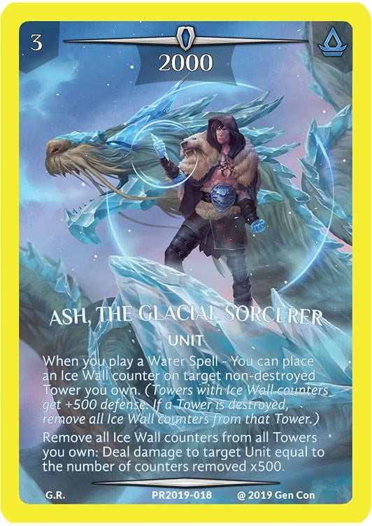 Ash the Glacial Sorcerer (Gold Metal) (2019018) [PR] - Argent Saga TCG Single
