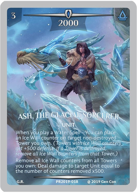 Ash the Glacial Sorcerer (Silver Metal) (2019018) [PR] - Argent Saga TCG Single