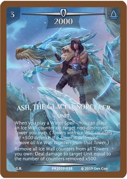 Ash the Glacial Sorcerer (Bronze Metal) (2019018) [PR] - Argent Saga TCG Single