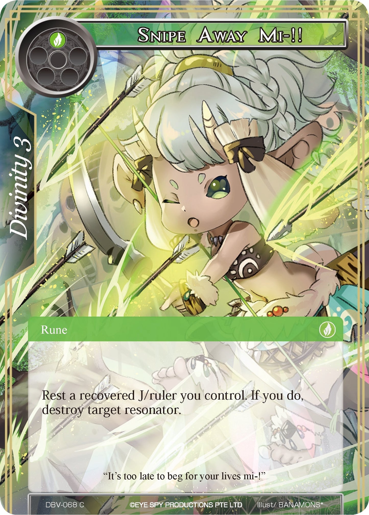 Snipe Away Mi-!! (68) [DBV] - Force of Will Single