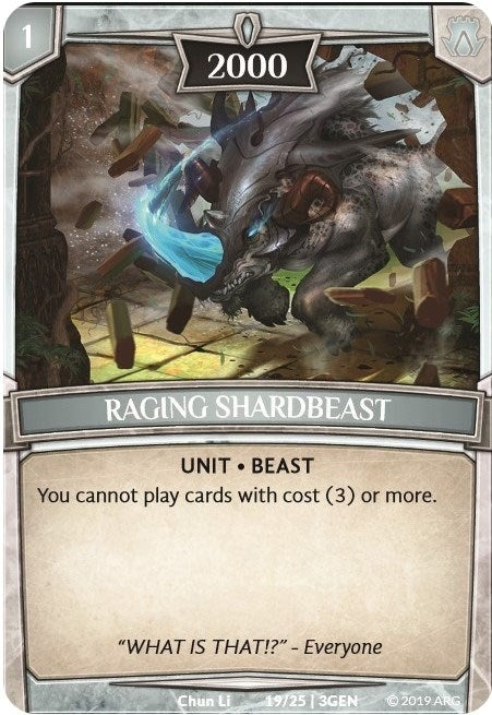 Raging Shardbeast (19) [GEN] - Argent Saga TCG Single