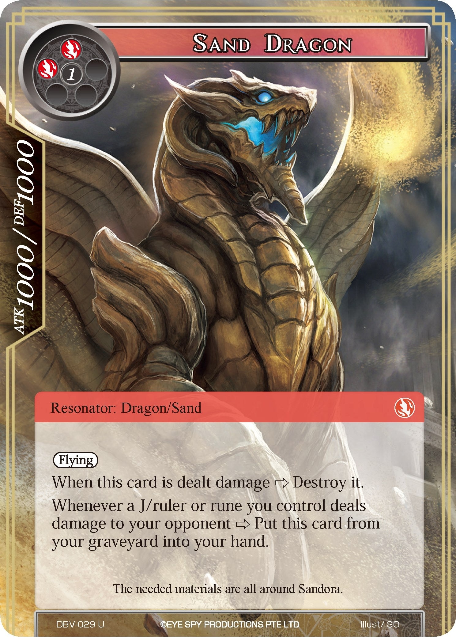 Sand Dragon (29) [DBV] - Force of Will Single