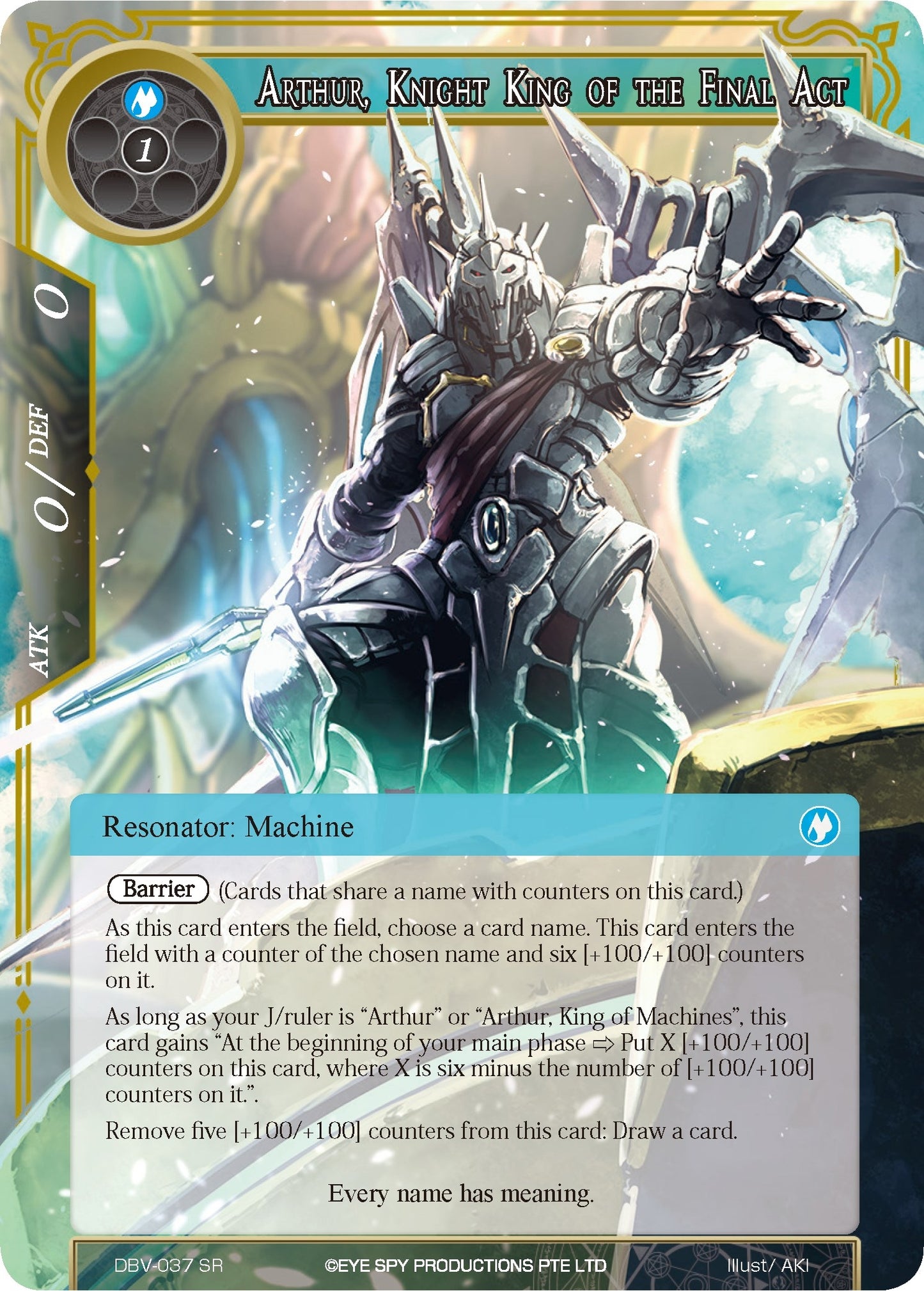 Arthur Knight King of the Final Act (37) [DBV] - Force of Will Single
