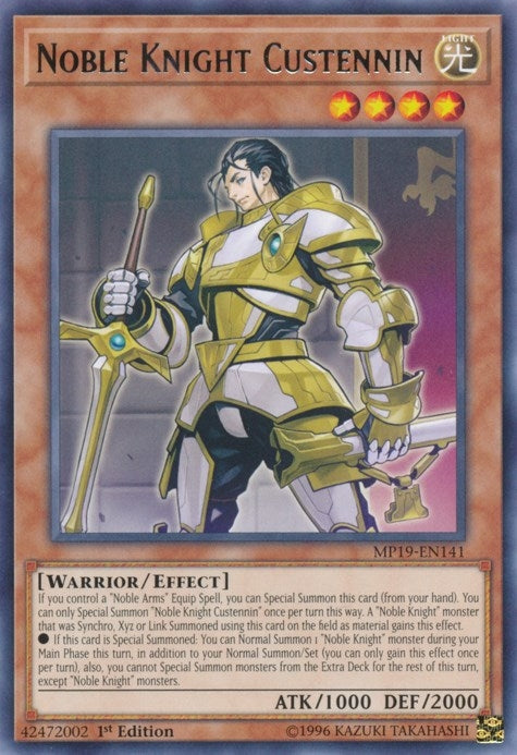 Noble Knight Custennin (19141) (MP19) - YuGiOh Single