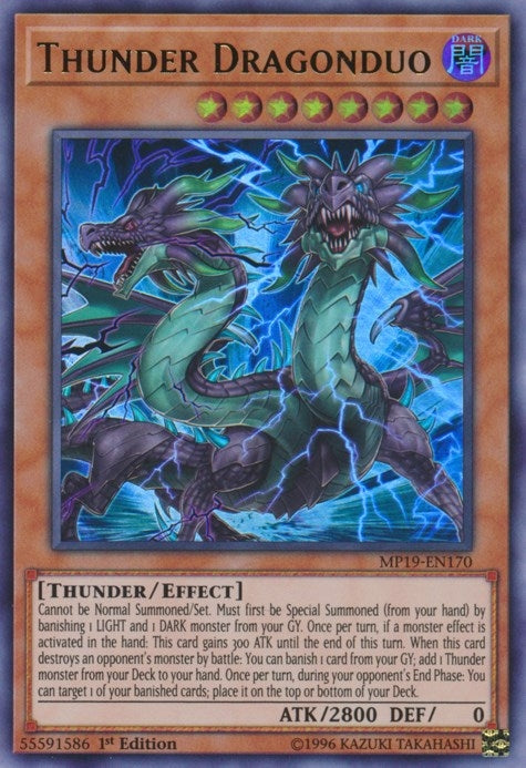 Thunder Dragonduo (19170) (MP19) - YuGiOh Single