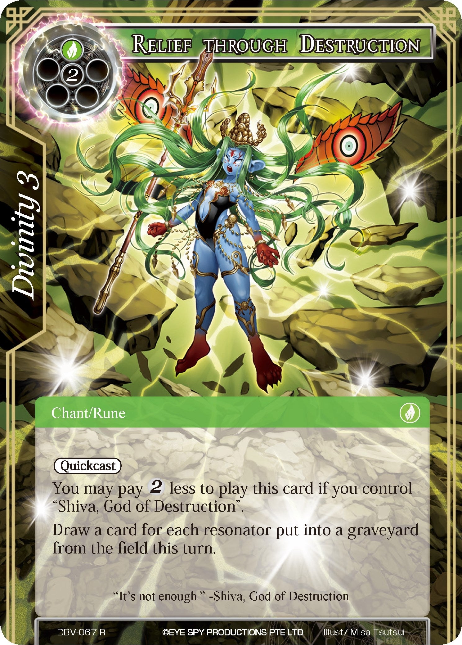 Relief through Destruction (67) [DBV] - Force of Will Single